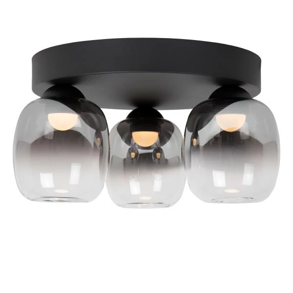 Lucide TAMINO - Flush ceiling light - LED Dim. - 3x5,6W 3000K - Black - detail 1